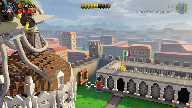 The next Minikit can be found in the greenhouse on the right - Minikits - Europe Against It - secrets - LEGO Batman 3: Beyond Gotham - Game Guide and Walkthrough