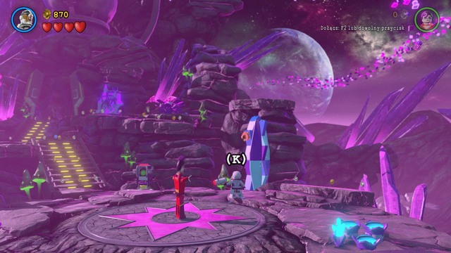 After the first confrontation with the flying monster, approach the pilar shown in the picture and use the hook to make it fall down - Characters - Power of Love - secrets - LEGO Batman 3: Beyond Gotham - Game Guide and Walkthrough