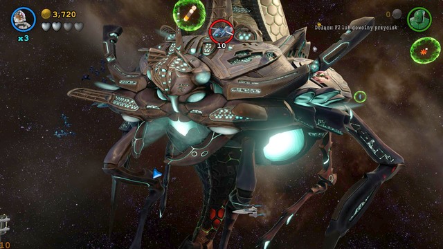 You will find the first Minikit when fighting against enemies near the alien ship - Minikits - A Blue Hope - secrets - LEGO Batman 3: Beyond Gotham - Game Guide and Walkthrough