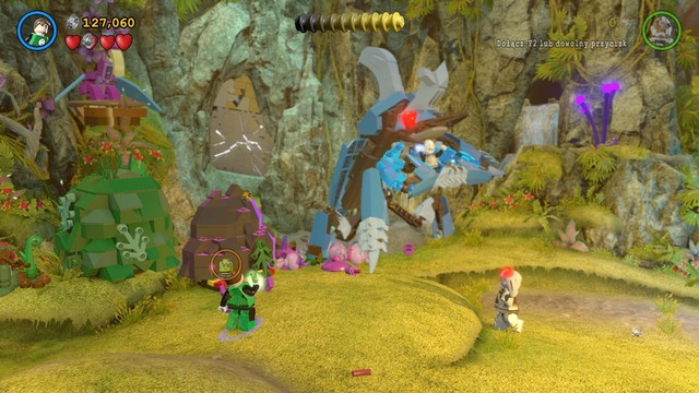 When rescuing the Saint Walker, approach the monster and, as Brainiac, aim at the dark rock nearby - Adam West / Red Brick - A Blue Hope - secrets - LEGO Batman 3: Beyond Gotham - Game Guide and Walkthrough