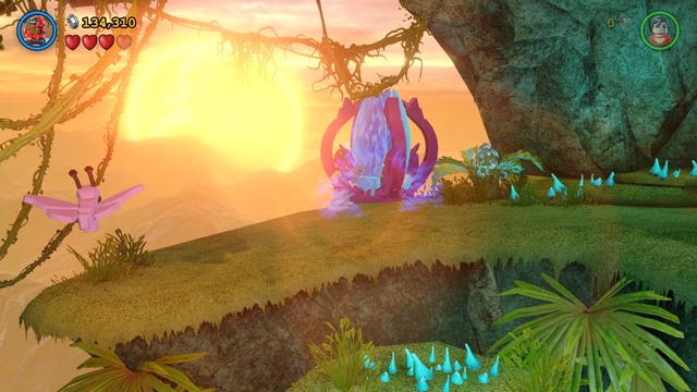 After reaching the flower, switch to Cyborg and wear Magnet Suit - Characters - A Blue Hope - secrets - LEGO Batman 3: Beyond Gotham - Game Guide and Walkthrough