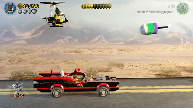 You can obtain the seventh Minikit when chasing Joker - Minikits - Same Bat-Time! Same Bat-Channel! - secrets - LEGO Batman 3: Beyond Gotham - Game Guide and Walkthrough