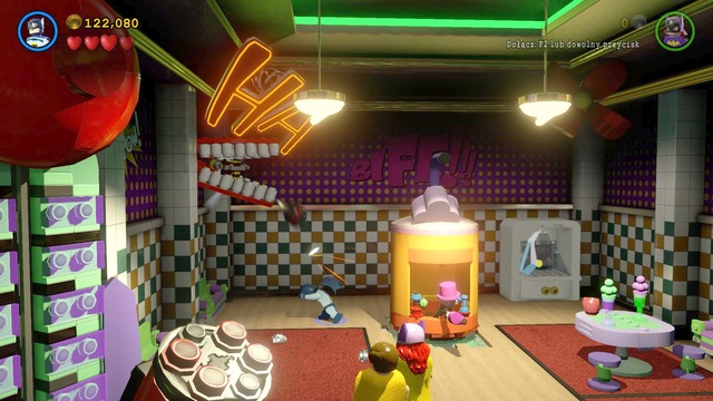 After collecting the eighth Minikit, approach the teeth on the left and destroy it to obtain another Minikit - Minikits - Same Bat-Time! Same Bat-Channel! - secrets - LEGO Batman 3: Beyond Gotham - Game Guide and Walkthrough