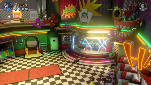 This Minikit is located also in the bar - Minikits - Same Bat-Time! Same Bat-Channel! - secrets - LEGO Batman 3: Beyond Gotham - Game Guide and Walkthrough