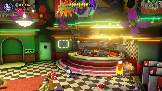 As Batgirl (or any other character that can dig), go to the right and dig up the Token of the last character - Characters - Same Bat-Time! Same Bat-Channel! - secrets - LEGO Batman 3: Beyond Gotham - Game Guide and Walkthrough