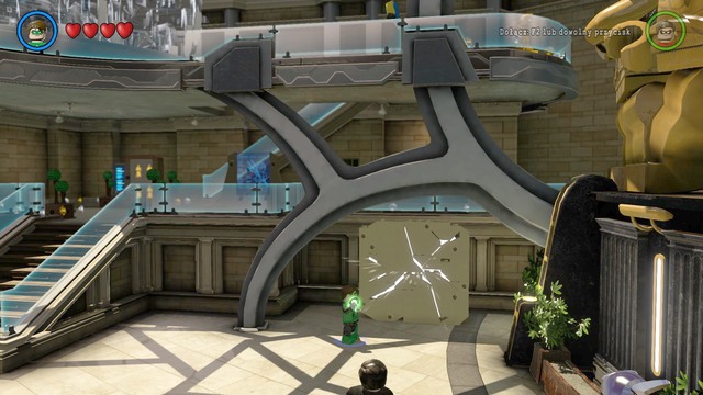 You will find the first character in the Hall of Justice - Characters - Hall of Justice, Hall of Doom - secrets - LEGO Batman 3: Beyond Gotham - Game Guide and Walkthrough