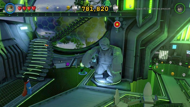 The fourth Gold Brick can be found in the main room of the Hall of Doom - Gold Bricks - Hall of Justice, Hall of Doom - secrets - LEGO Batman 3: Beyond Gotham - Game Guide and Walkthrough