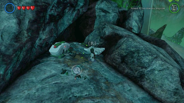 As Batman, wear Sensor Suit and fly onto the rock above - Characters and vehicles - Oa - secrets - LEGO Batman 3: Beyond Gotham - Game Guide and Walkthrough