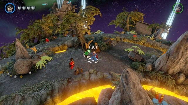 After arriving at Okaara, talk to Green Loontern and follow him after the conversation - Side quests - Okaara - secrets - LEGO Batman 3: Beyond Gotham - Game Guide and Walkthrough