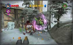 George (Quidditch): (Time Travel) On the right, next to the stand, you will find a digging spot - LEGO Harry Potter Years 1-4: Hogwarts Bonuses - Walkthrough - Secrets and Collectibles - LEGO Harry Potter Years 1-4 Guide & Walkthrough