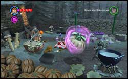 Once you take the food, once more use (WL) on the basket - the student will throw out some grain - LEGO Harry Potter Years 1-4: Hogwarts Bonuses - Walkthrough - Secrets and Collectibles - LEGO Harry Potter Years 1-4 Guide & Walkthrough