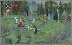 Cedric (Lake Task): After gaining the last token, return to the location and you will find another rocket, but his time with a padlock - get rid of it with (RD) - LEGO Harry Potter Years 1-4: Hogwarts Bonuses - Walkthrough - Secrets and Collectibles - LEGO Harry Potter Years 1-4 Guide & Walkthrough