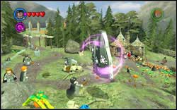 Use (LS) and (WL) on the three large boards buried in the ground - LEGO Harry Potter Years 1-4: Hogwarts Bonuses - Walkthrough - Secrets and Collectibles - LEGO Harry Potter Years 1-4 Guide & Walkthrough