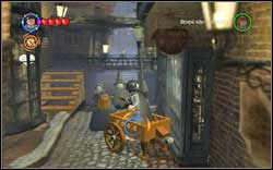 The Bloody Baron: Jump onto the cart, aim at it and shoot yourself into the air - LEGO Harry Potter Years 1-4: Leaky Cauldron Bonuses - Walkthrough - Secrets and Collectibles - LEGO Harry Potter Years 1-4 Guide & Walkthrough
