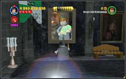 Slytherin (green): In one of the corridors you will see a painting with a student holding the piece - wave to the painting with one of the Slytherin students - LEGO Harry Potter Years 1-4: Year 3 Bonuses - Walkthrough - Secrets and Collectibles - LEGO Harry Potter Years 1-4 Guide & Walkthrough