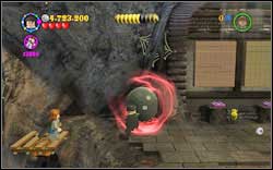 Crabbe (Sweater): Right after getting through the wooden platforms, destroy the black sphere with (DM) - LEGO Harry Potter Years 1-4: Year 3 Bonuses - Walkthrough - Secrets and Collectibles - LEGO Harry Potter Years 1-4 Guide & Walkthrough