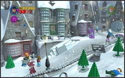 After the snowball fight, head left and use magic on the snowman - LEGO Harry Potter Years 1-4: Year 3 Bonuses - Walkthrough - Secrets and Collectibles - LEGO Harry Potter Years 1-4 Guide & Walkthrough