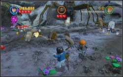 During the fight with the large spider, the student is trapped in a spider-web on the right - LEGO Harry Potter Years 1-4: Year 2 Bonuses - Walkthrough - Secrets and Collectibles - LEGO Harry Potter Years 1-4 Guide & Walkthrough