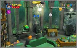 Ravenclaw (blue): Inside the Slytherin common room, use (WL) on the six lamps - LEGO Harry Potter Years 1-4: Year 2 Bonuses - Walkthrough - Secrets and Collectibles - LEGO Harry Potter Years 1-4 Guide & Walkthrough