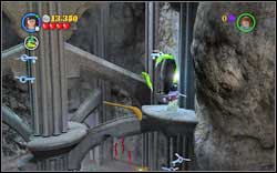 In the room with the flying keys, fly up using a broom and on the right you will find a stone ledge - LEGO Harry Potter Years 1-4: Year 1 Bonuses - Walkthrough - Secrets and Collectibles - LEGO Harry Potter Years 1-4 Guide & Walkthrough