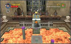 Move the platforms #1 to the middle with (WL), so that you can easily get to the Gold Brick #2 - LEGO Harry Potter Years 1-4: Gringotts - Secrets and Collectibles - LEGO Harry Potter Years 1-4 Guide & Walkthrough