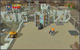 Jump onto the platform and use the wardrobe to put earmuffs on #1 - LEGO Harry Potter Years 1-4: Gringotts - Secrets and Collectibles - LEGO Harry Potter Years 1-4 Guide & Walkthrough