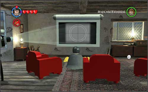 Go up the stairs to reach a room in which you can watch all the movies youve seen up until now - LEGO Harry Potter Years 1-4: Leaky Cauldron and Diagon Alley - Basics - LEGO Harry Potter Years 1-4 Guide & Walkthrough