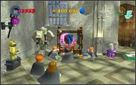 You will find the first part of the bricks under the torch in the right corner of the room - use Wingardium Leviosa - LEGO Harry Potter Years 1-4: Year 1 Part 1 - Walkthrough - Walkthrough - LEGO Harry Potter Years 1-4 Guide & Walkthrough