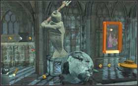 Jump over the fountain and use Wingardium Leviosa to light up the armour with the torch - LEGO Harry Potter Years 1-4: Year 1 Part 1 - Walkthrough - Walkthrough - LEGO Harry Potter Years 1-4 Guide & Walkthrough