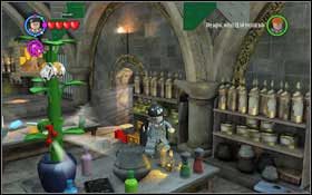 Pick up the chest using Wingardium Leviosa and a snake will creep from the basket, kidnapping one of the students - he will leave behind some hair, another ingredient of the potion - LEGO Harry Potter Years 1-4: Year 2 Part 1 - Walkthrough - Walkthrough - LEGO Harry Potter Years 1-4 Guide & Walkthrough