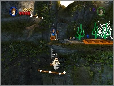 On the left side you will notice brown bars attached to the wall - Chapter 1 - The Lost Temple - part 1 - Riders of the Lost Ark - LEGO Indiana Jones: The Original Adventures - Game Guide and Walkthrough