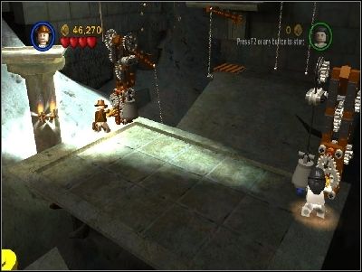 As Marion, jump on the rope, and on the platform - Chapter 4 - The Well of Souls - part 2 - Riders of the Lost Ark - LEGO Indiana Jones: The Original Adventures - Game Guide and Walkthrough