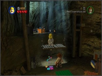 As Indy use your whip on a highlighted place - Chapter 4 - Free the Slaves - part 1 - The Temple of Doom - LEGO Indiana Jones: The Original Adventures - Game Guide and Walkthrough
