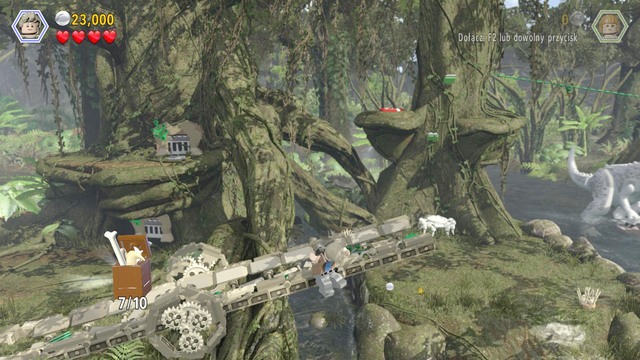 You will be able to perform a parachute jump from the tree to the place shown on the second picture - Gyrosphere Valley | Jurassic World - secrets - Jurassic World - secrets (missions) - LEGO Jurassic World Game Guide & Walkthrough