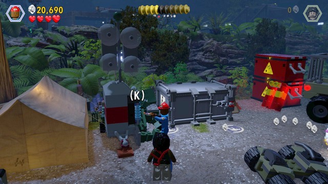 Second one is near the explosives - InGen Arrival | Jurassic Park - The Lost World - secrets - Jurassic Park - The Lost World - secrets (missions) - LEGO Jurassic World Game Guide & Walkthrough