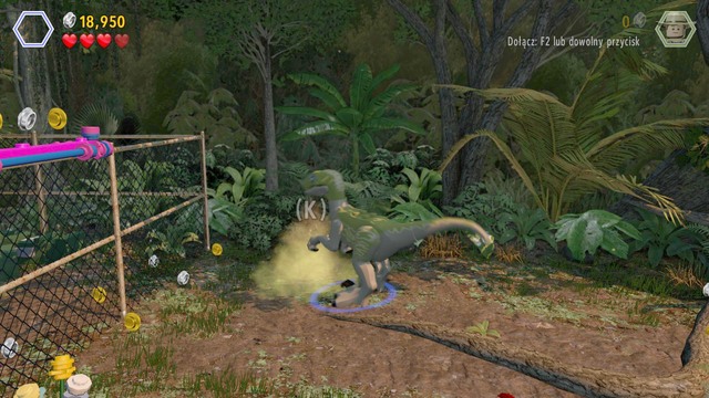 On the other side, as velociraptor, walk to the net and use his nose - Eric Kirby | Jurassic Park III - secrets - Jurassic Park III - secrets (missions) - LEGO Jurassic World Game Guide & Walkthrough