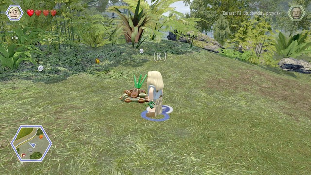 You will receive the fourth brick once you water up three piles of ground shown on the picture - Gallimimus Territory | Jurassic Park - secrets in free roam - Jurassic Park - secrets in free roam - LEGO Jurassic World Game Guide & Walkthrough