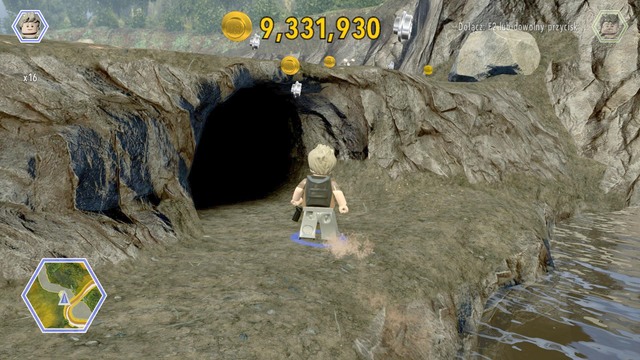 Once you get inside the cave shown on the picture, switch your character to Timmy and use the night goggles - Shady Grove | Jurassic World - secrets in free roam - Jurassic World - secrets in free roam - LEGO Jurassic World Game Guide & Walkthrough