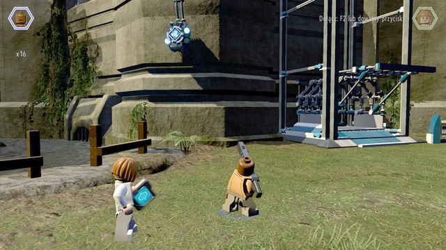 Switch your character to Barry after riding down and shoot the shield on the left side - West Boardwalk | Jurassic World - secrets in free roam - Jurassic World - secrets in free roam - LEGO Jurassic World Game Guide & Walkthrough