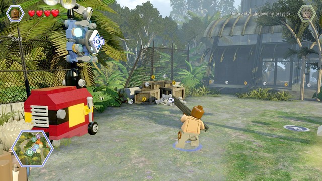 After getting inside, switch your character to Barry and shoot the shield shown on the picture with an EMP - InGen Facility | Jurassic Park III - secrets in free roam - Jurassic Park III - secrets in free roam - LEGO Jurassic World Game Guide & Walkthrough