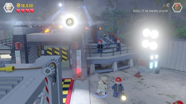 Switch to Robert and shoot the spotlights that you can see in the screenshot - Prologue | Jurassic Park - walkthrough - Jurassic Park - walkthrough - LEGO Jurassic World Game Guide & Walkthrough