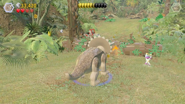 After you have cured the triceratops, you will be able to control it - Welcome to Jurassic Park | Jurassic Park - walkthrough - Jurassic Park - walkthrough - LEGO Jurassic World Game Guide & Walkthrough