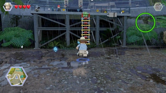 As the triceratops, smash the orange blockade on the road and face the small dinosaurs - Park Shutdown | Jurassic Park - walkthrough - Jurassic Park - walkthrough - LEGO Jurassic World Game Guide & Walkthrough