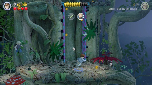 After you get a level up, switch to Murphy and climb the colorful wall shown in the screenshot - Park Shutdown | Jurassic Park - walkthrough - Jurassic Park - walkthrough - LEGO Jurassic World Game Guide & Walkthrough