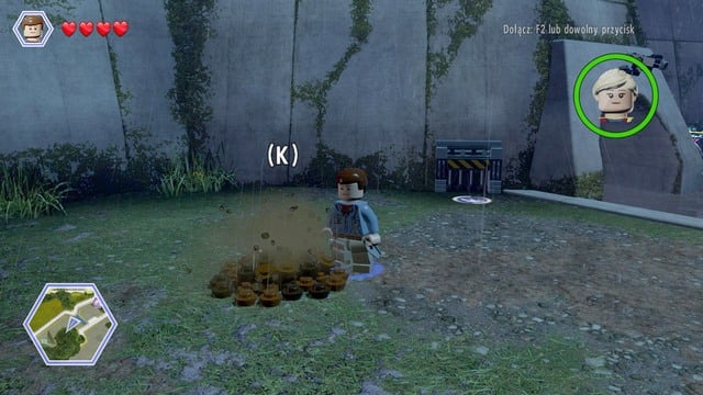 As Grant approach the pile of dirt on the ground and dig it open for catches - Restoring power | Jurassic Park - walkthrough - Jurassic Park - walkthrough - LEGO Jurassic World Game Guide & Walkthrough