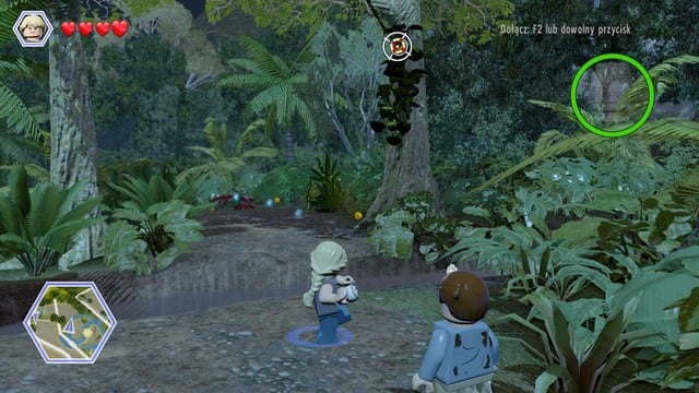 Keep jumping over the obstacles and the plants, up until you reach a small brook - Restoring power | Jurassic Park - walkthrough - Jurassic Park - walkthrough - LEGO Jurassic World Game Guide & Walkthrough