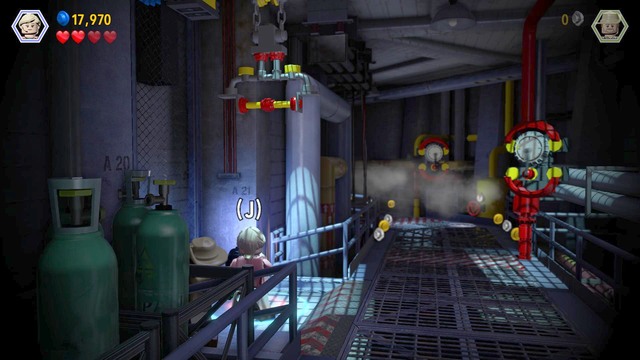 As soon as you reach the location shown in the screenshot, switch to Ellie and wait for steam to be released - Restoring power | Jurassic Park - walkthrough - Jurassic Park - walkthrough - LEGO Jurassic World Game Guide & Walkthrough