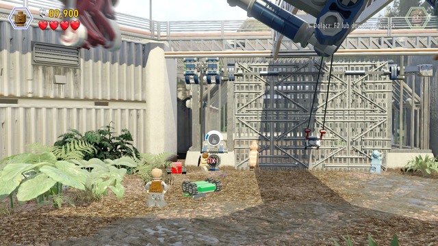 From the target, a red lever will drop - Welcome to the Jurassic World | Jurassic World - walkthrough - Jurassic World - walkthrough - LEGO Jurassic World Game Guide & Walkthrough