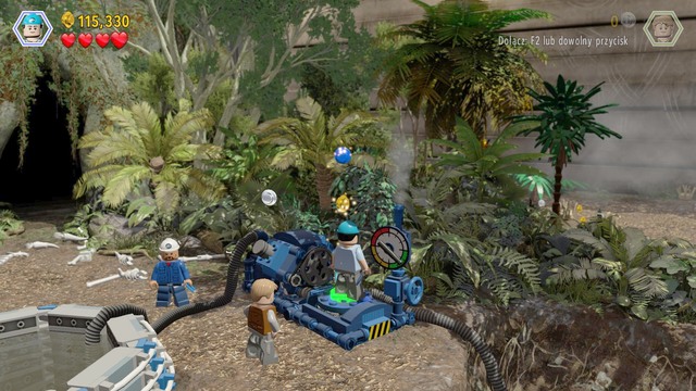 As Nick, make it over to the right and use the hydraulic pump - Welcome to the Jurassic World | Jurassic World - walkthrough - Jurassic World - walkthrough - LEGO Jurassic World Game Guide & Walkthrough
