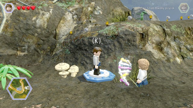 As Zach Mitchell, follow the turquoise studs to the destination and use the mechanism shown in the screenshot - Out of Bounds | Jurassic World - walkthrough - Jurassic World - walkthrough - LEGO Jurassic World Game Guide & Walkthrough